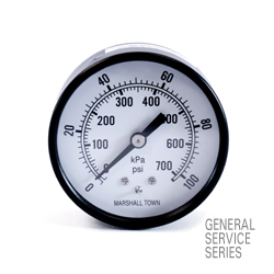[GG251500C4] Marsh General Service Pressure Gauge 2.5", 1500 PSI/KPa