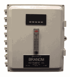Branom Bubbler System, 2 Channel, No Outputs/No Communications, 85-250VAC, No Purging Option, 15PSI(34.6FT) Measuring Range