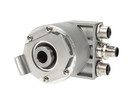 Dynapar AI25 EtherNet/IP Absolute Encoder, 12 Bit MT, 12 Bit ST, Hubshaft w/  Tether, 1/2" Hubshaft, Ethernet I/P, 7-30VDC,  Bus Cover with 3 M12 Connectors (1x Male + 2x Female)