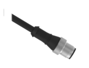 Banner BC-M12M8-24-1,  Cordset: Single Ended M12. 8-pin Straight Male Connector. 1 m (3.28 ft) Black PVC Jacket. Nickel-Plated Brass Coupling Nut