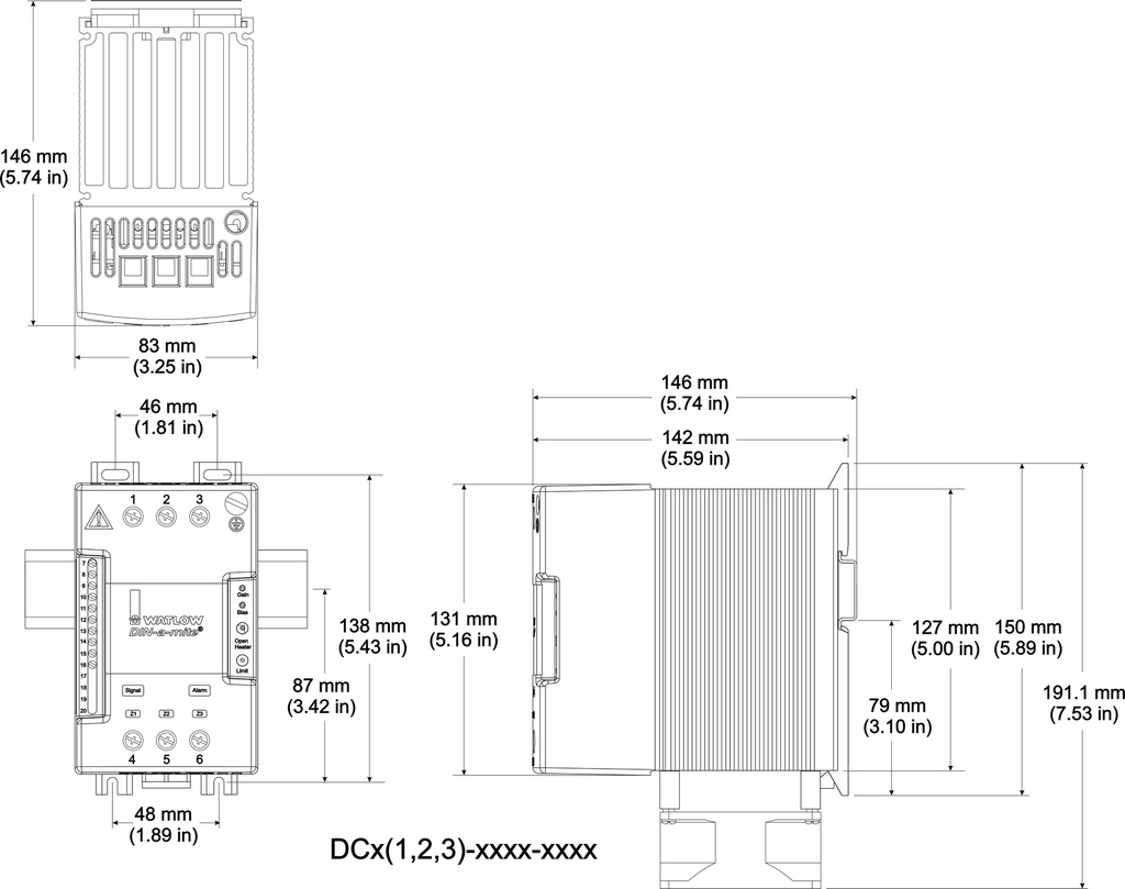 DIN-A-MIT CONTROLLER 3 PHASE 400VAC 4-20MA