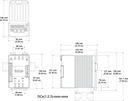 DIN-A-MITE C Power Controller, 277-600 VA (ac), 3-phase, 2 controlled legs, Fan cooled 120VAC standard DIN-rail or panel heat sink