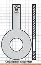 3" Universal Orifice Plate, Concentric Restriction (Square Bore), 316SS, 1.50 IN Bore, 0.125 Thick