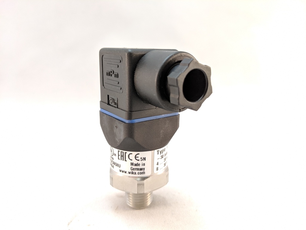 WIKA A-10; -30 InHg...+15 psi; 1/4 NPT; 4 ... 20 mA, 2-wire