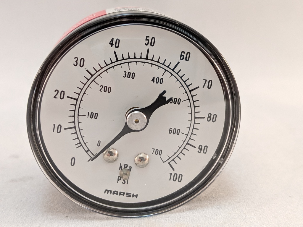PRESSURE GAUGE 0-100 PSI 1.5" 1/8"CBM 2% ACCURACY