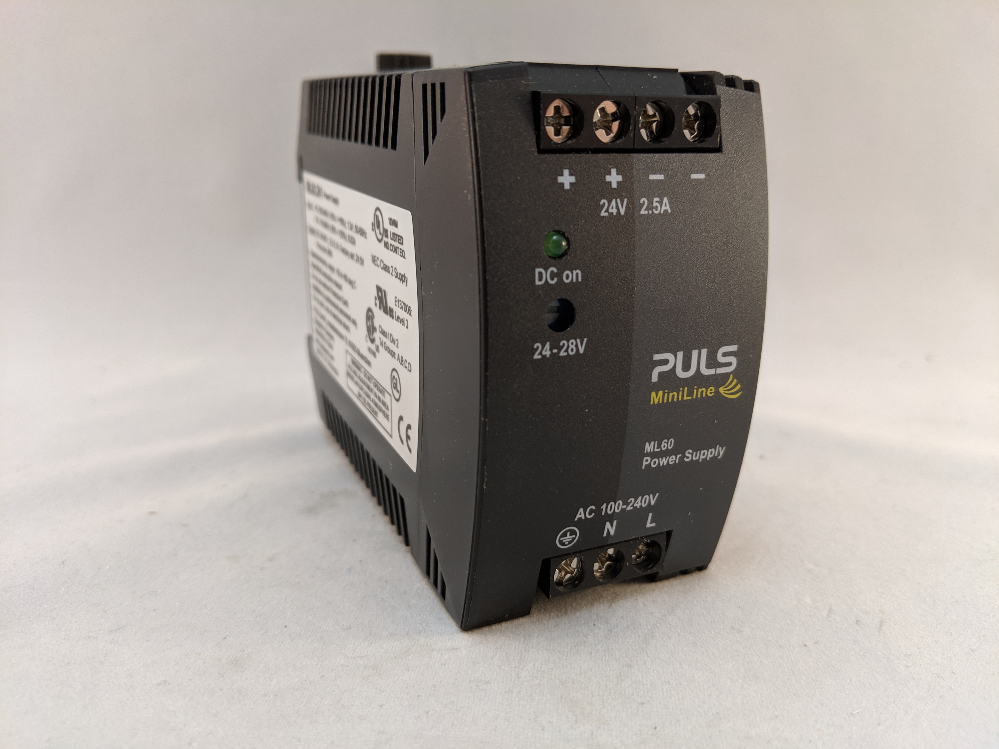 POWER SUPPLY 24VDC QUOTE # 010213-1CTH