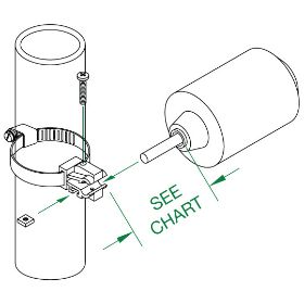 Tether Clamp w/ 2 1/2 Inch Max. Pipe Clamp