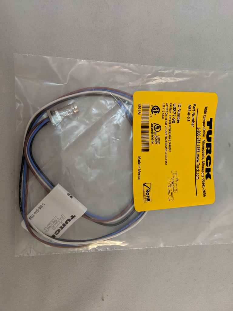 MFS 4F-0.5 REAR PANEL MT RECEPTACLE PICOFAST QTE# 36903