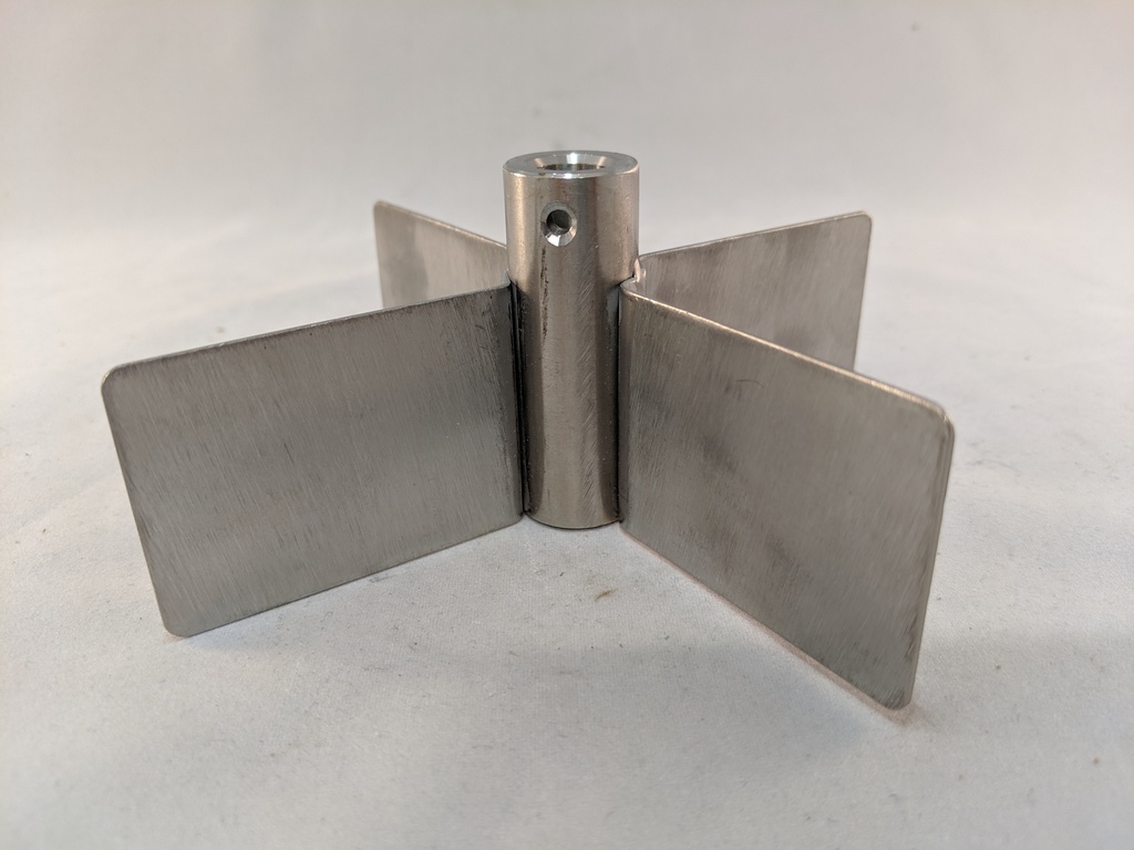 H-370 4 VANE 304SS PADDLE 1 1/2" X 5" WITH PINS H-370