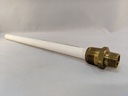 Ceramic(Mullite) Protection Tube, 1/2x3/4" for 8 Gauge K