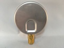 Pressure Gauge, 63mm dial size, 1/4" NPT bottom, 0-100PSI/kPa, Liquid