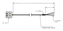 Pyromation 3 WIRE RTD EXTENSION, 180" LENGTH, FIBERGLASS INSULATION, STANDARD FEMALE JACK, 2" SPLIT LEADS 1/4" STRIPPED