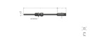 PYROMATION, SINGLE RTD 100OHM, M12 CONNECTOR, 6INCH