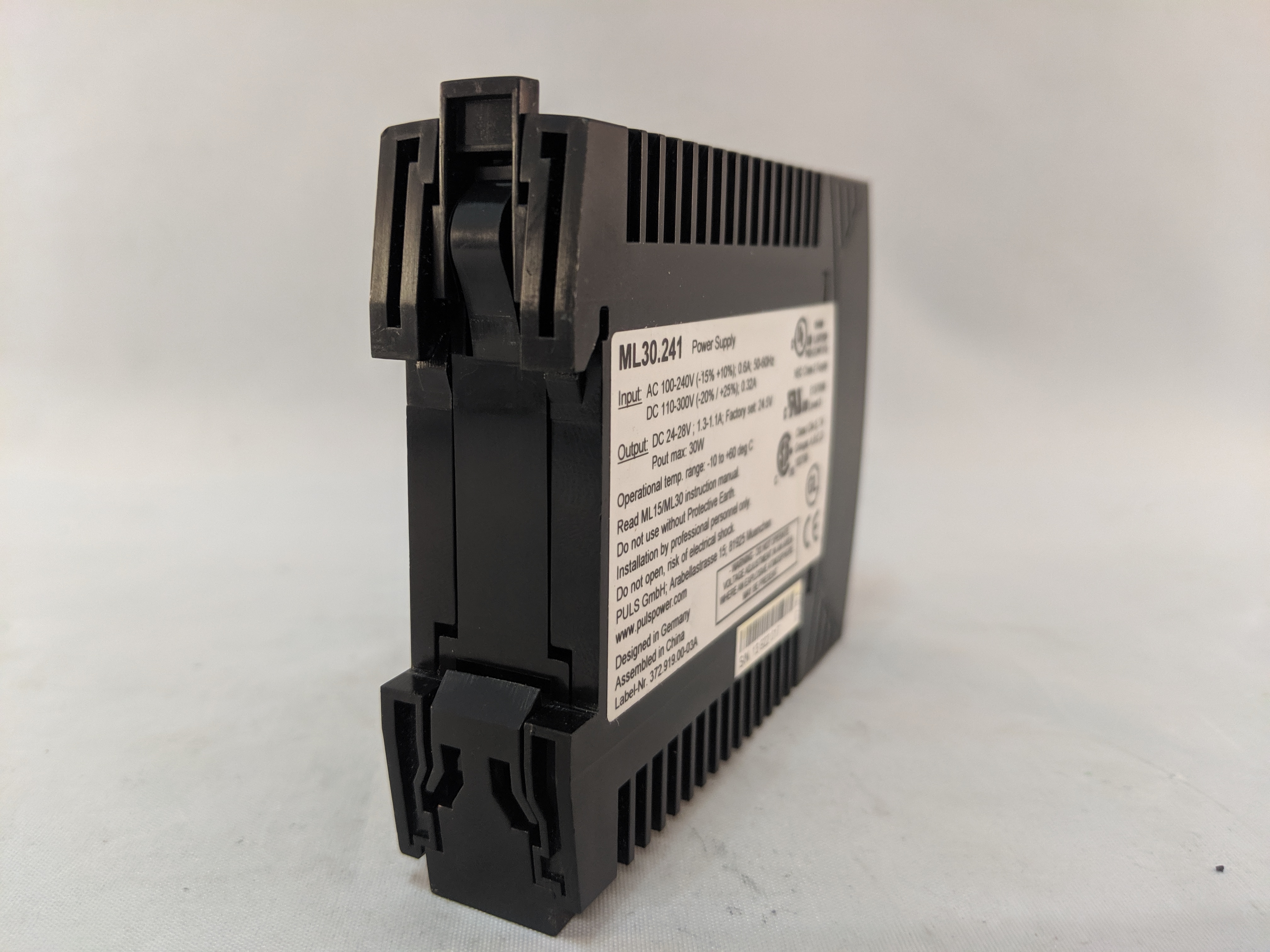 POWER SUPPLY 24VDC 1.3A, 30W