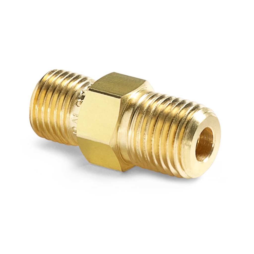 1/4" male NPT x male Quick-test, with check-valve, brass