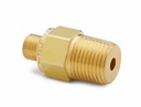 1/2" male NPT x male Quick-test, with check-valve, brass