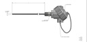 Pyromation, Type K Thermocouple, Dual, 12Inch Length