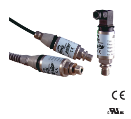 Pressure Transducer, 0 psig to 300 psig, 0.5% Accuracy (BFSL), 0 Vdc to 5 Vdc Output, 1/4 NPT Male, Mini-Hirschmann