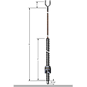 STYLE 12 TERMOCOUPLE, TYPE "J", 12DJKGB048D, 48INCH
