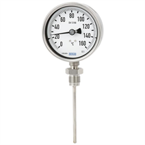 Bimetal Thermometer Model S5550 100MM Dial Size, 500mm Stem, 1/2" NPT Adjustable Angle Mount, -20/120F