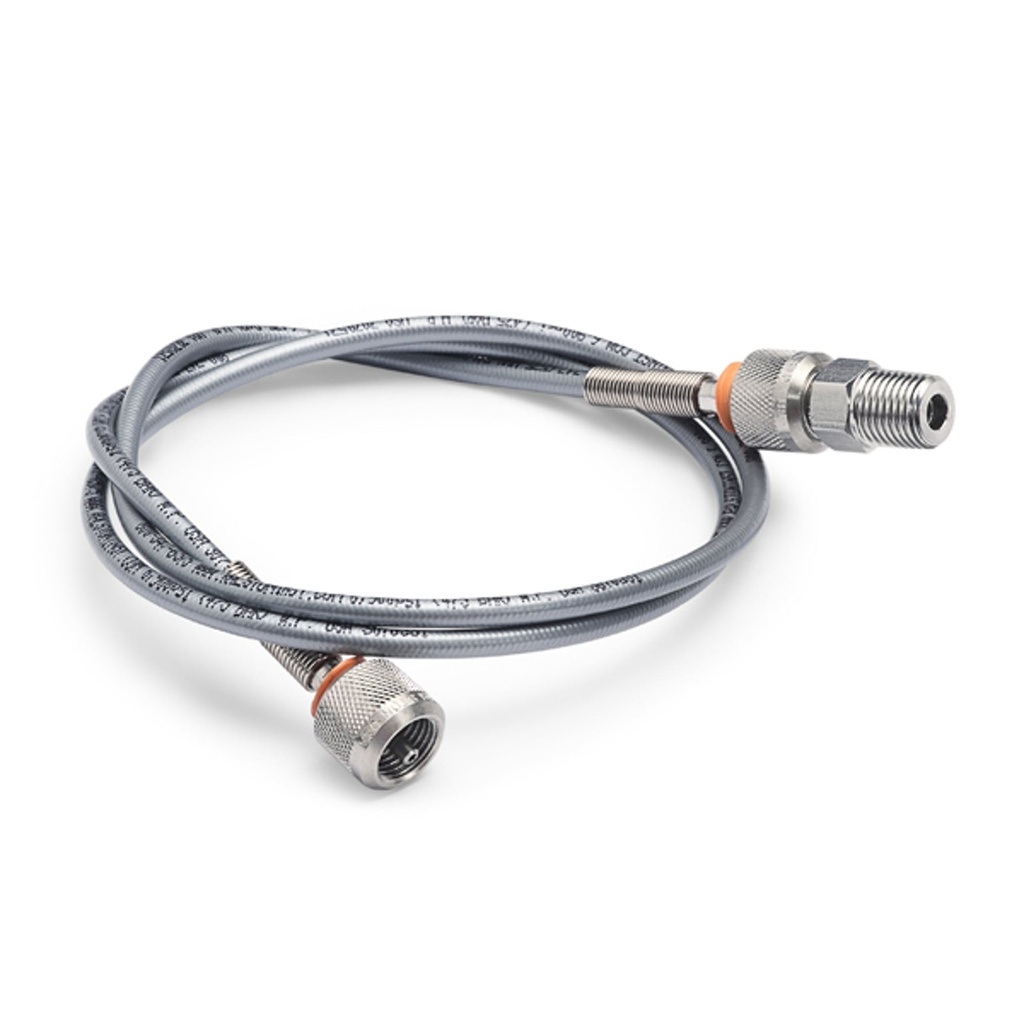 Replacement outlet hose and process connection with stainless steel ends