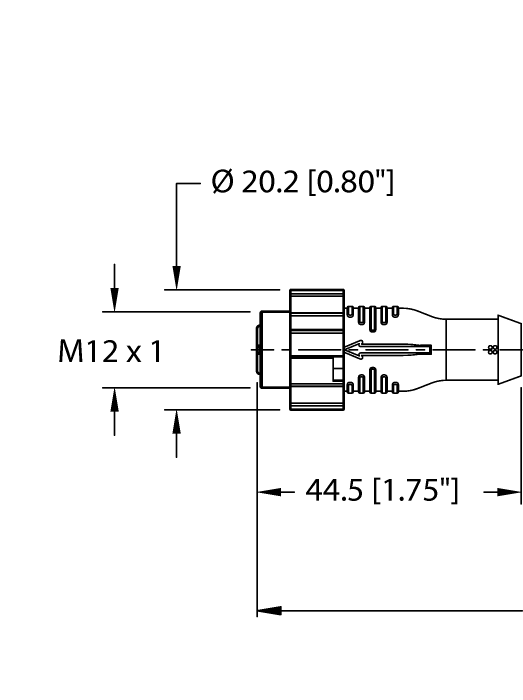 EKRT-ESRT-A5.500-GC2K-5, M-12 Hydra, Actuator and Sensor Cable – Extension Cable, 5m, M12 Male x M12 Female (copy)