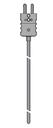 Pyromation, Type K Thermocouple, 0.250" Diameter, Alloy 600 Sheath Material, 24" Length,  Standard Plug