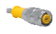 RS 4T-6, 3 Wire Female Straight Cordset, M12 Eurofast