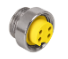 RKF 36-1M/S3058 Receptacle, 7/8" Minifast, 1M Length, Green/Yellow Conductor