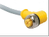 WK 4.4T-10-RS 4.4T , M12 EUROFAST DOUBLE ENDED CORDSET, MALE STRAIGHT X FEMALE RIGHT ANGLE, 4 WIRE,, 10M LENGTH