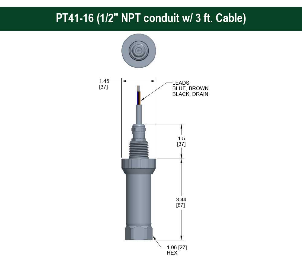 PT41 Series High Pressure, Fixed Range Pressure Transmitter
