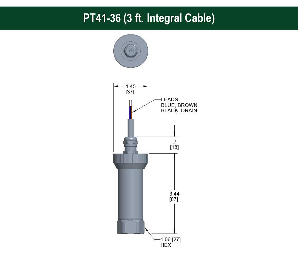 PT41 Series High Pressure, Fixed Range Pressure Transmitter