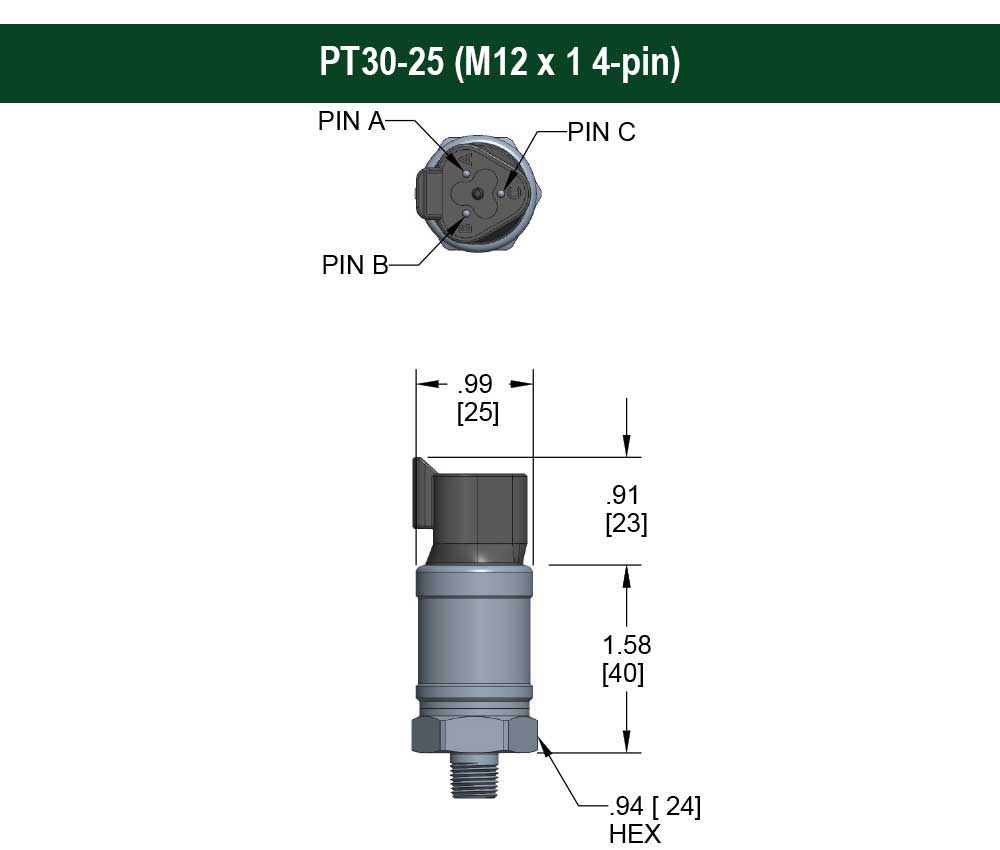 PT30-25 (M12 x 1 4-pin)