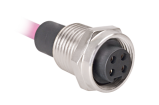 P-RKF 321-880-2/14.5/NPT, 7/8" Minifast Receptacle, Female, 2M Cable