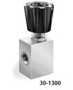 Tescom Shut Off Valve, Angle Pattern, 10,000 PSI, 2.3 Cv, 3/8" MS33649 Port Type