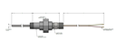 Single Thermocouple Type K, 12inch Insertion
