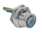 FKFDW 4.5-0.5, Female, 5-Wire Receptacles, Rear Mount, Reverse Key, 0.5M Cable Length