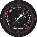 MIDWEST 106 SERIES DIFFERENTIAL PRESSURE GAUGE, 0-10PSID, ALUMINUM BODY, SS 1/4"NPT FEMALE BACK CONNECTIONS, 1% ACCURACY