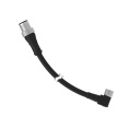 Banner Cordset: Double-Ended M8 to M12; 4-pin Right-Angle Female; 4-pin Straight Male; 1 m 3x24 Black PUR Jacket; Nickel-Plated Brass Coupling Nuts (PKW4M-403-MQDEC)