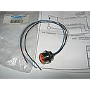 Banner Mini-style QD Receptacle; 4-pin Male Pin-out Straight Connector; Wire Length: 300 mm (12 in); Chrome-Plated Brass Housing (MBC-4)