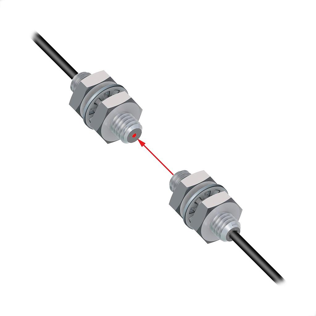 Banner Plastic Fiber, Opposed Mode; Core Dia.: 0.5 mm; Fiber Length 2 m; Thread; Free cut (PIT26U)