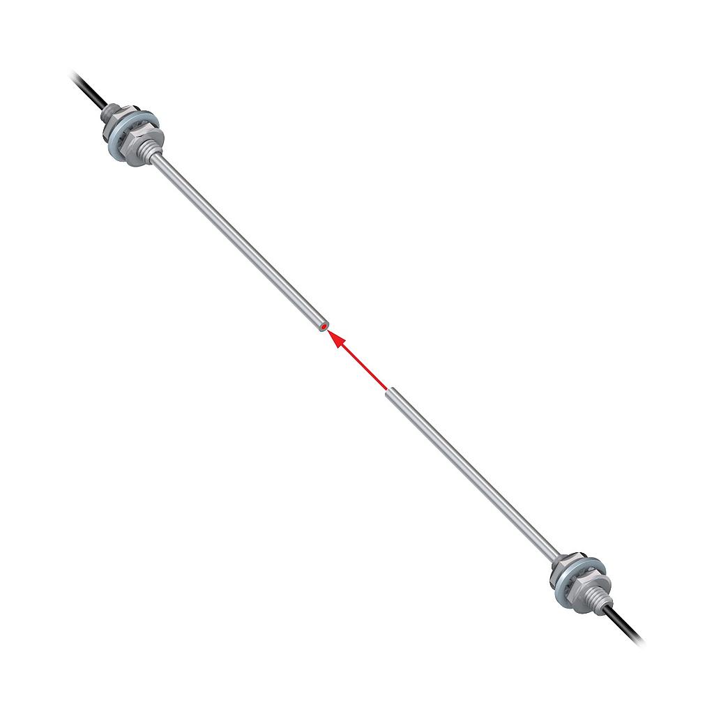 Banner Plastic Fiber, Opposed Mode; Core Dia.: 1 mm; Fiber Length 2 m; Probe; Free cut (PIP46U)