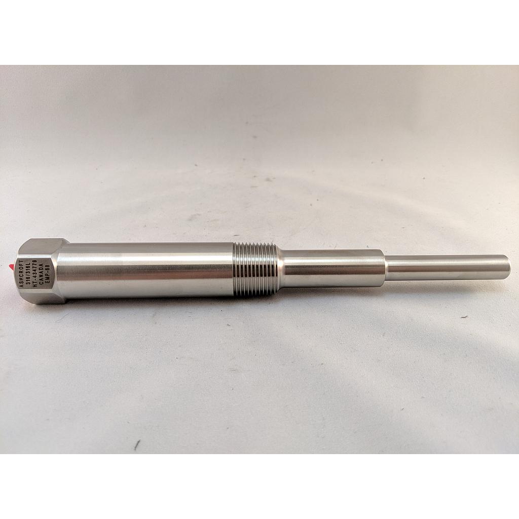 ASHCROFT THERMOWELL 316SS 3/4"X1/2"NPT LAGGING S=9" U=4 1/2" 500L-U41/2-316SS