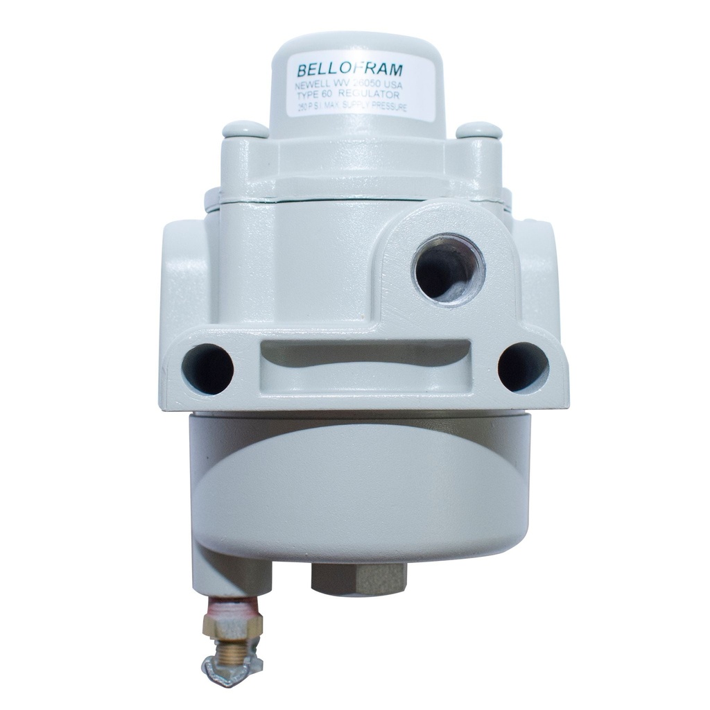 Bellofram T60 Filter/Dripwell Regulator Factory Preset, 1/4" NPT, 0-20 psi