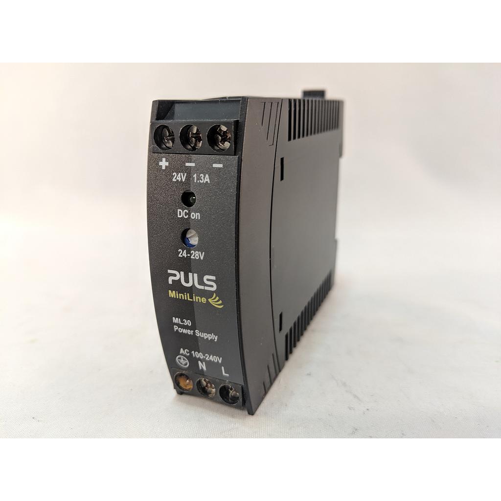 PULS Power Supply, 30W, 100-240VAC 1PH, 24-28VDC, 1.3-1.1A with Screw Terminals