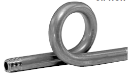 WEKSLER CPS2 STYLE B CARBON STEEL SCHEDULE 40 1/2" 500PSI 400F MAX PIG TAIL (PIGTAIL 1/2"CS)