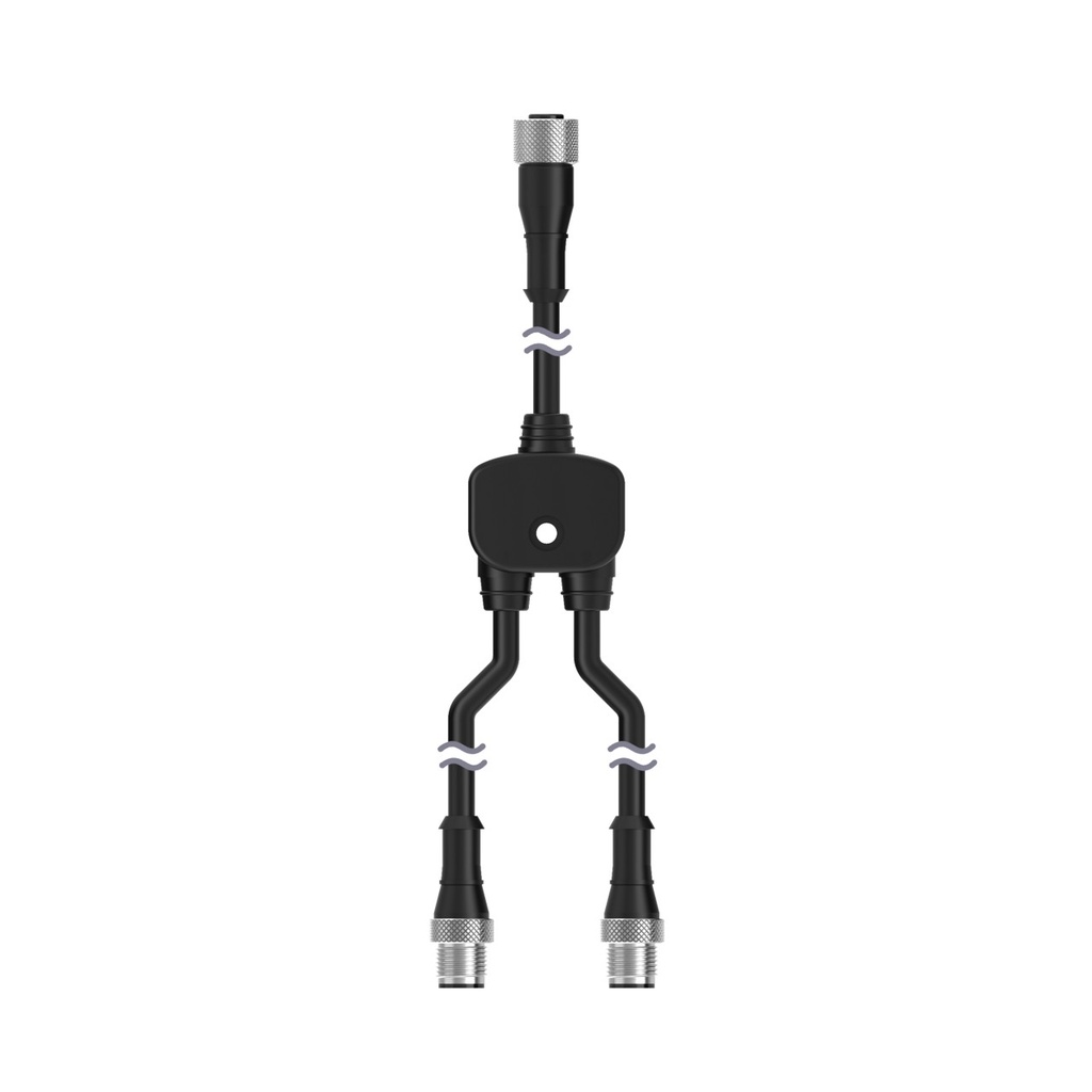 Splitter Cable, M12 4-pin Quick Disconnect (CSA-M12F41M12M41)
