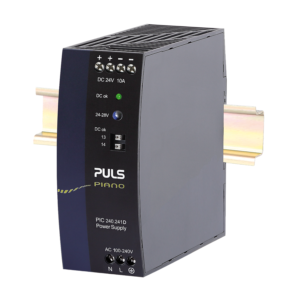 PULS Power Supply, 240W, 100-240VAC 1PH, 24-28VDC, 10-8.6A