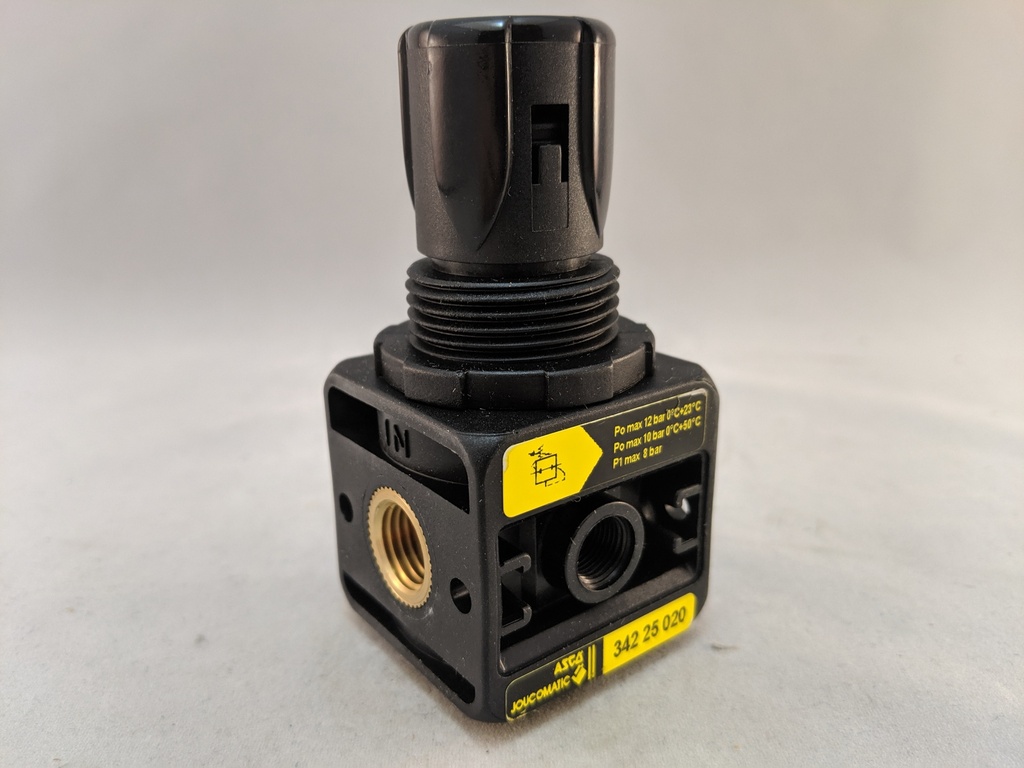 ASCO SERIES 105 REGULATOR, 1/4"NPT, 23CFM, 175PSI MAX, NO GAUGE