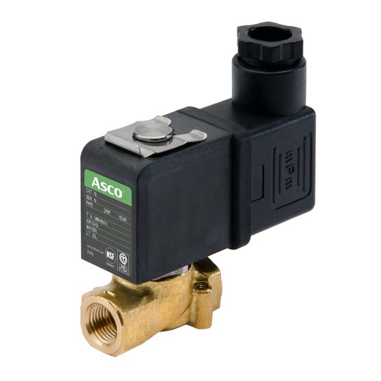 256 Series 2-Way Compact Solenoid Valve (8256), 1/8" NPT, 120 VAC, Stainless Steel, 2 Way-2/2 NC